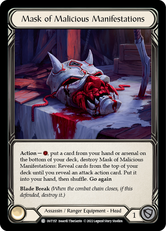 Mask of Malicious Manifestations [OUT157] (Outsiders) | Card Merchant Takapuna