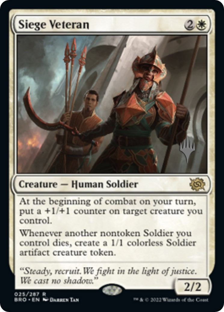 Siege Veteran (Promo Pack) [The Brothers' War Promos] | Card Merchant Takapuna