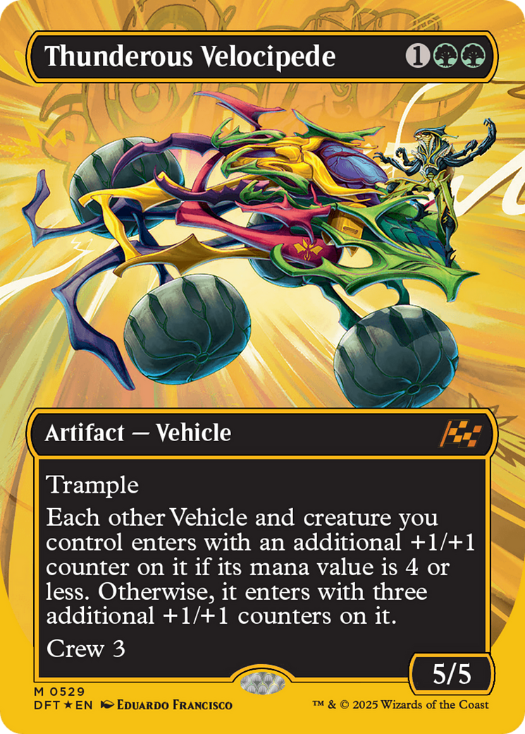 Thunderous Velocipede (Borderless) (First-Place Foil) [Aetherdrift] | Card Merchant Takapuna