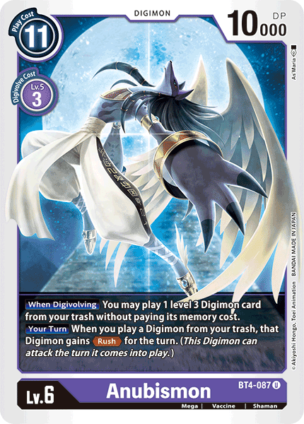 Anubismon [BT4-087] [Great Legend] | Card Merchant Takapuna