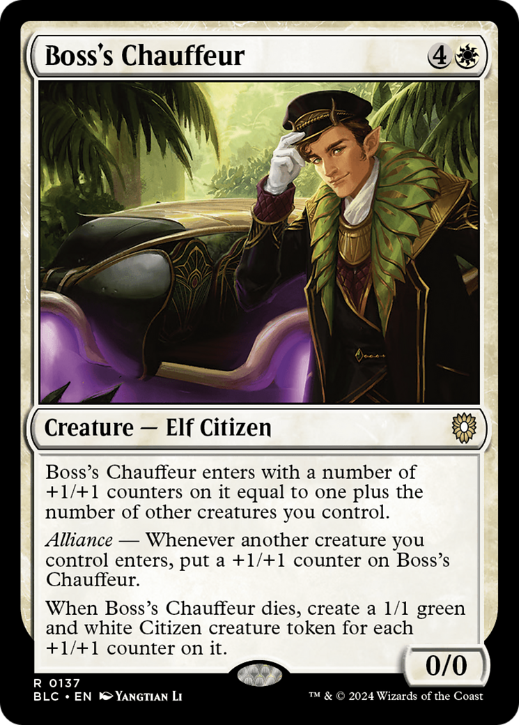 Boss's Chauffeur [Bloomburrow Commander] | Card Merchant Takapuna