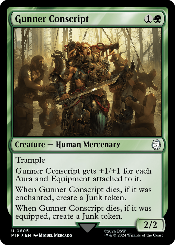 Gunner Conscript (Surge Foil) [Fallout] | Card Merchant Takapuna