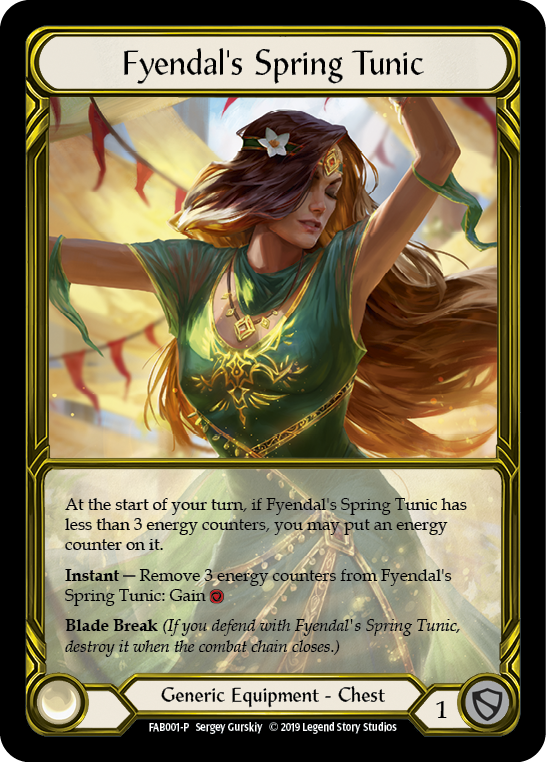 Fyendal's Spring Tunic [FAB001-P] (Promo)  1st Edition Cold Foil - Golden | Card Merchant Takapuna