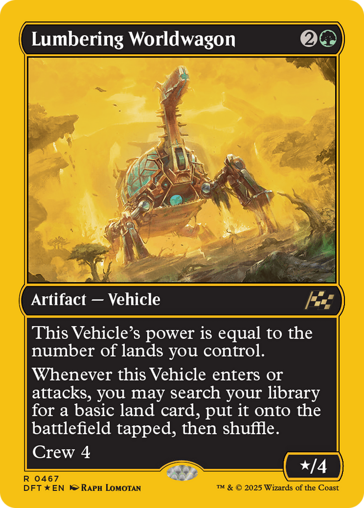 Lumbering Worldwagon (First-Place Foil) [Aetherdrift] | Card Merchant Takapuna