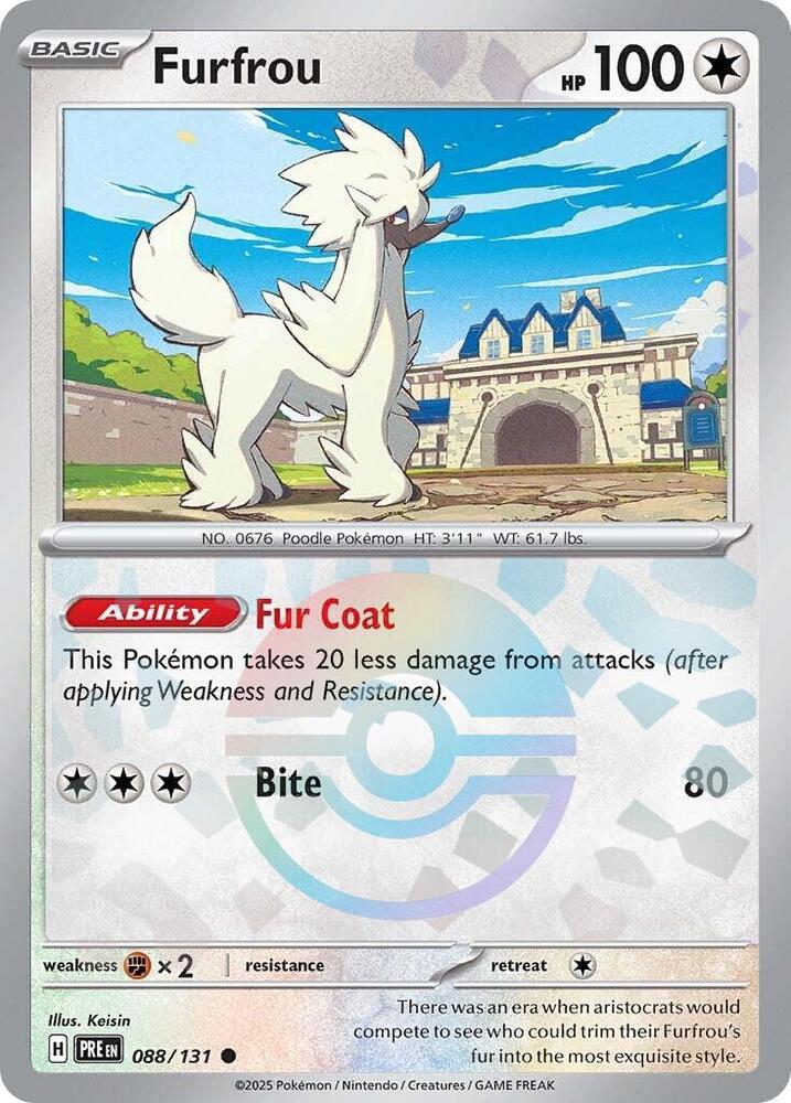 Furfrou (088/131) (Poke Ball Pattern) [Scarlet & Violet: Prismatic Evolutions] | Card Merchant Takapuna