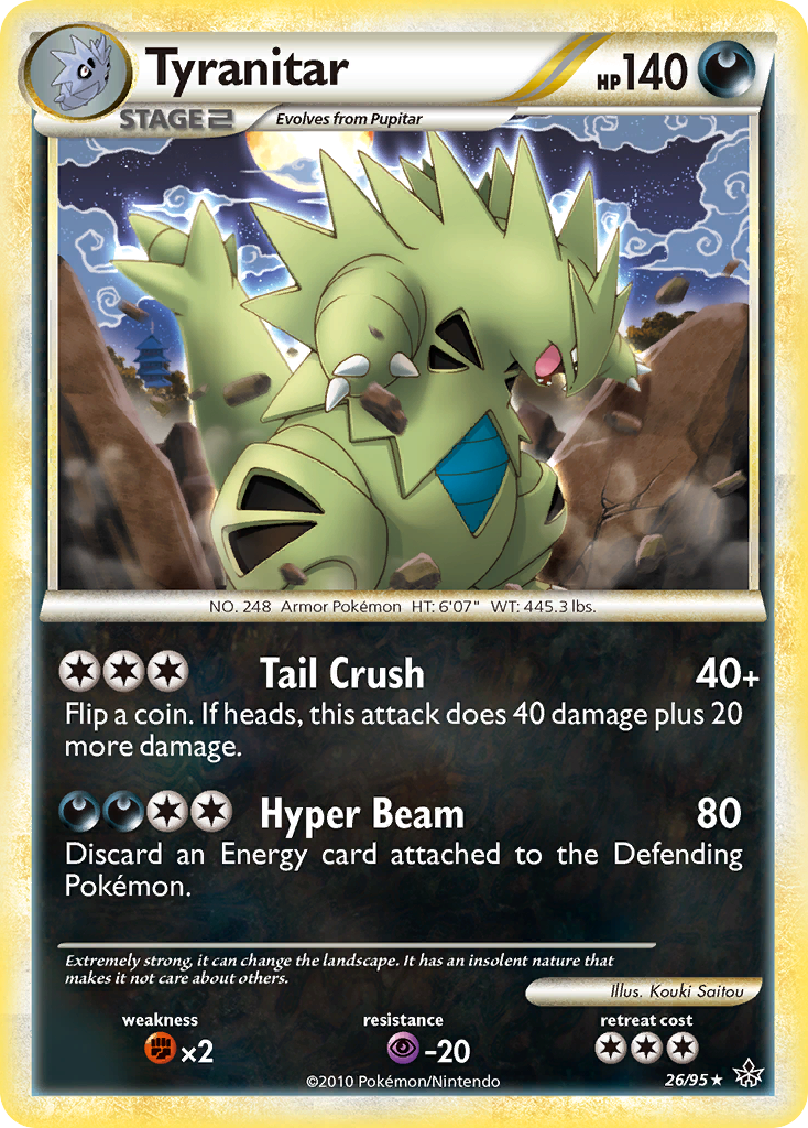 Tyranitar (26/95) [HeartGold & SoulSilver: Unleashed] | Card Merchant Takapuna