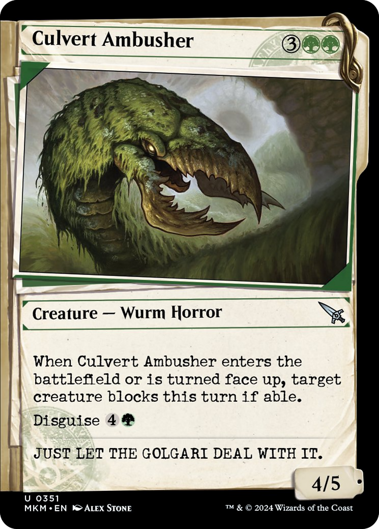 Culvert Ambusher (Showcase) [Murders at Karlov Manor] | Card Merchant Takapuna