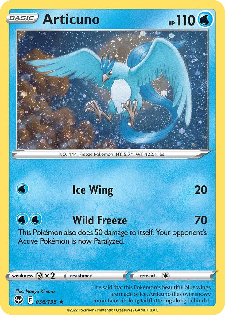 Articuno (036/195) (Cosmos Holo) [Sword & Shield: Base Set] | Card Merchant Takapuna