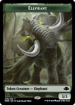 Elephant // Marit Lage Double-Sided Token [Dominaria Remastered Tokens] | Card Merchant Takapuna