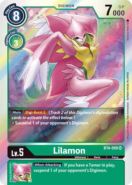 Lilamon [BT4-059] [Great Legend] | Card Merchant Takapuna