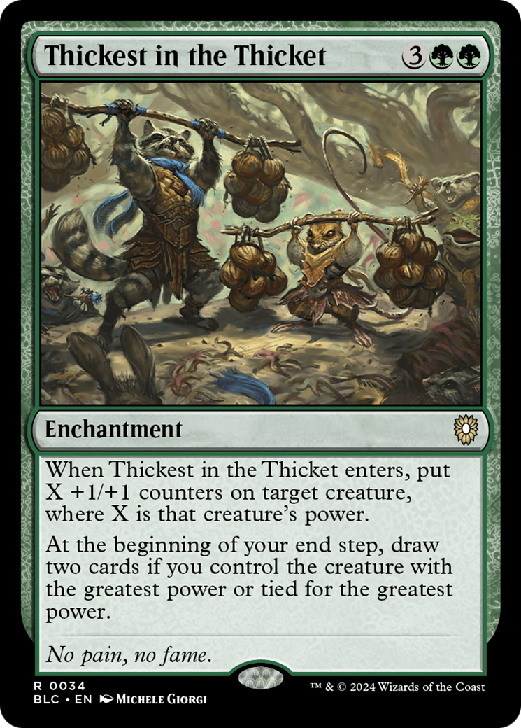 Thickest in the Thicket [Bloomburrow Commander] | Card Merchant Takapuna