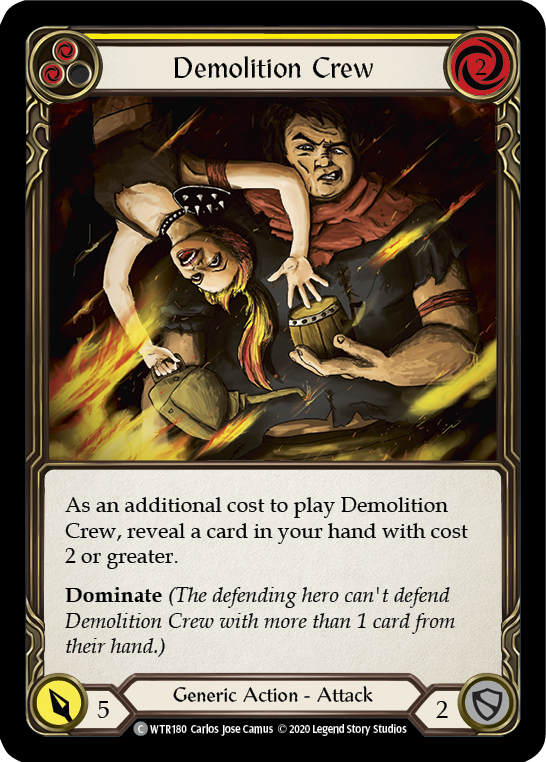 Demolition Crew (Yellow) [U-WTR180] (Welcome to Rathe Unlimited)  Unlimited Normal | Card Merchant Takapuna