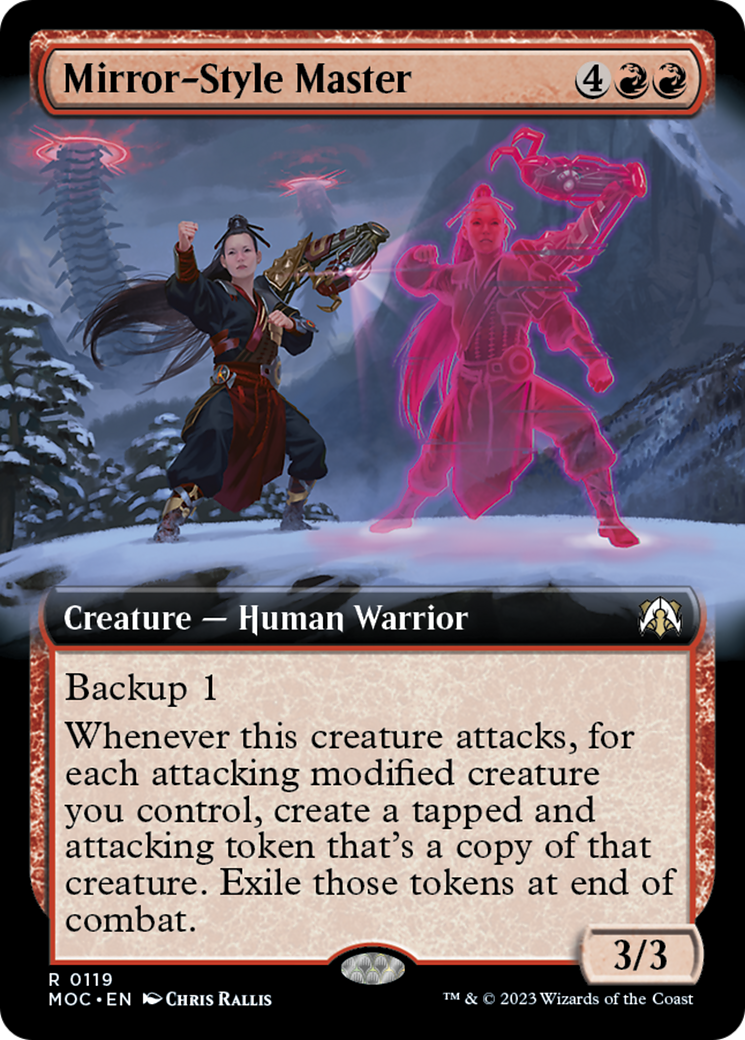 Mirror-Style Master (Extended Art) [March of the Machine Commander] | Card Merchant Takapuna