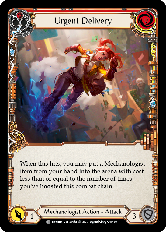 Urgent Delivery (Red) [DYN107] (Dynasty) | Card Merchant Takapuna