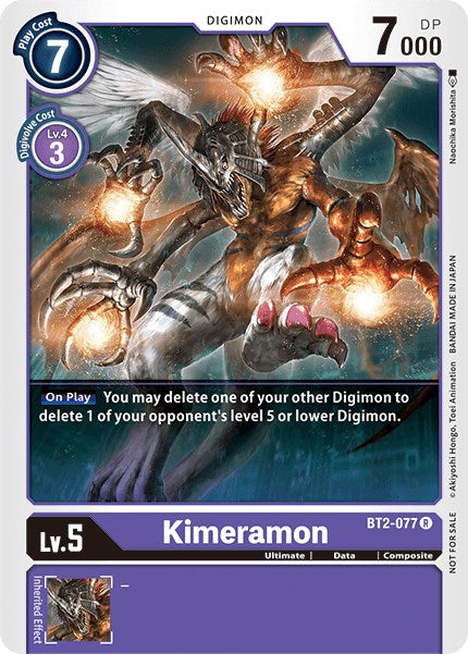 Kimeramon [BT2-077] (Battle of Omni Pre-Release) [Release Special Booster Promos] | Card Merchant Takapuna