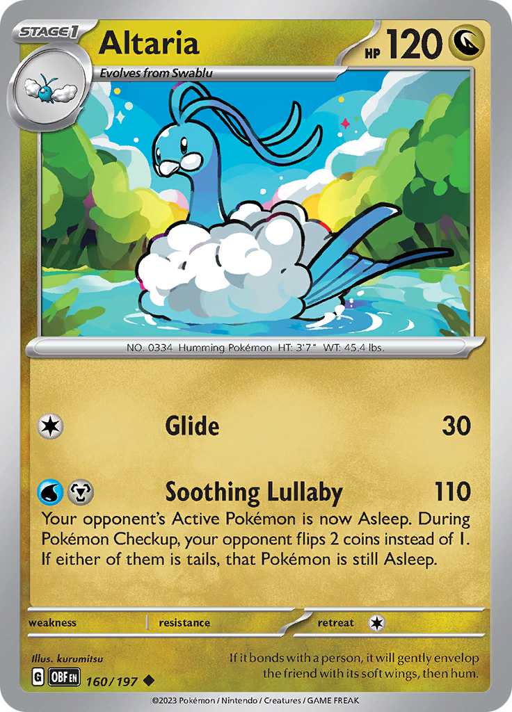 Altaria (160/197) [Scarlet & Violet: Obsidian Flames] | Card Merchant Takapuna