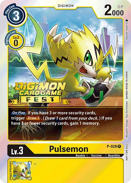 Pulsemon [P-028] (Digimon Card Game Fest 2022) [Promotional Cards] | Card Merchant Takapuna