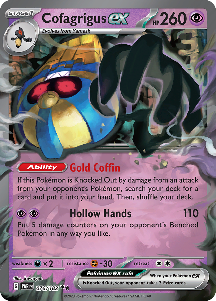 Cofagrigus ex (076/182) [Scarlet & Violet: Paradox Rift] | Card Merchant Takapuna