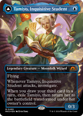 Tamiyo, Inquisitive Student // Tamiyo, Seasoned Scholar (Borderless) (Textured Foil) [Modern Horizons 3] | Card Merchant Takapuna