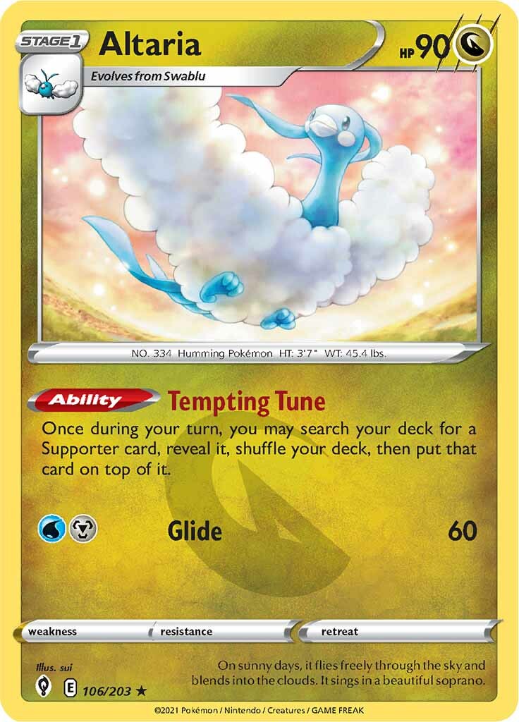 Altaria (106/203) [Sword & Shield: Evolving Skies] | Card Merchant Takapuna