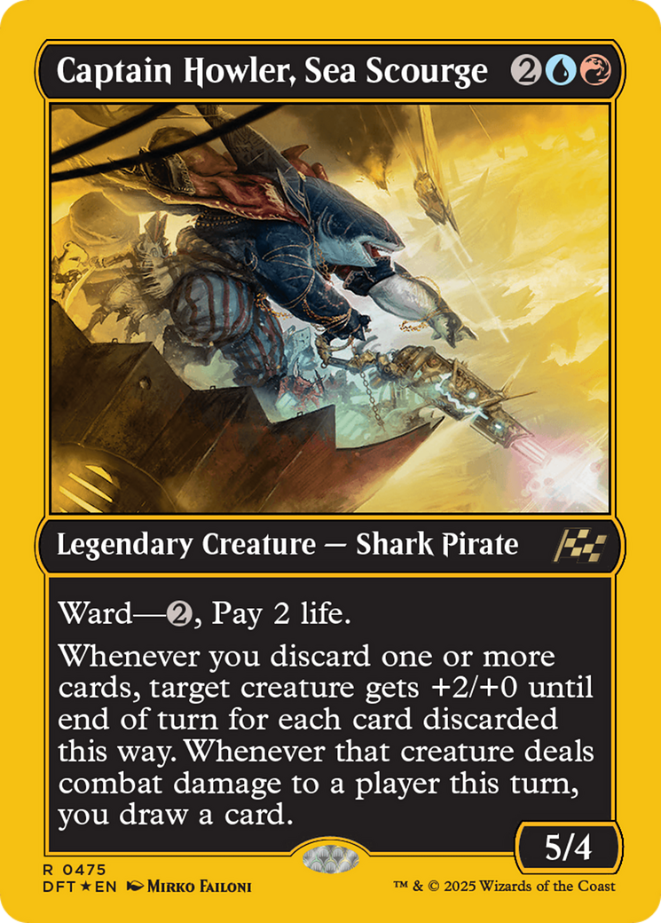 Captain Howler, Sea Scourge (First-Place Foil) [Aetherdrift] | Card Merchant Takapuna