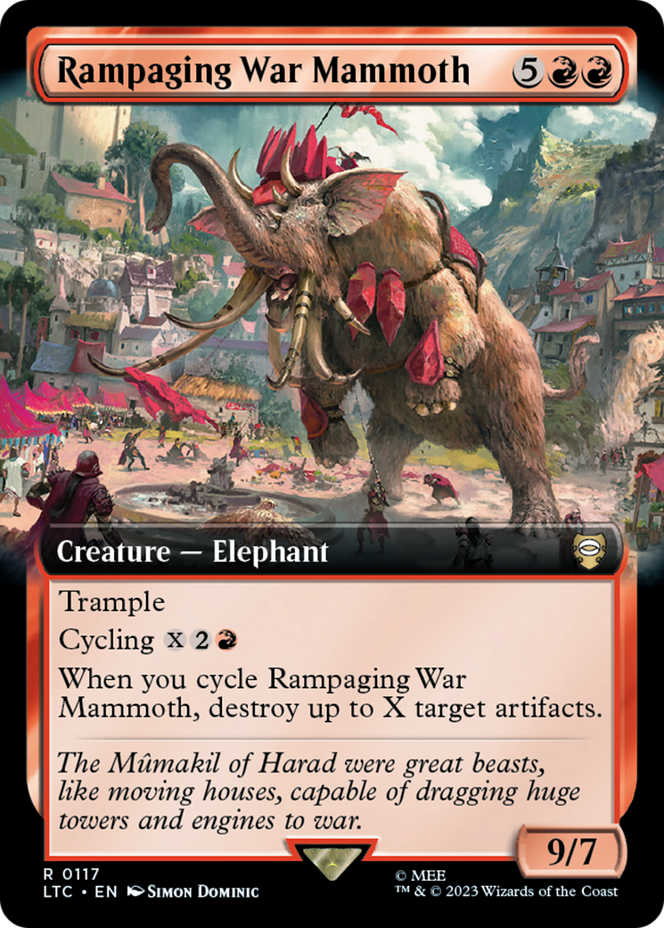 Rampaging War Mammoth (Extended Art) [The Lord of the Rings: Tales of Middle-Earth Commander] | Card Merchant Takapuna