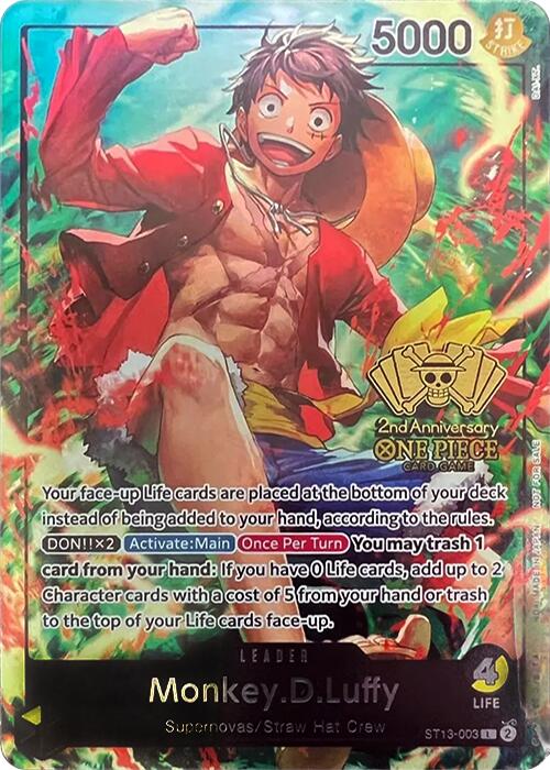 Monkey.D.Luffy (2nd Anniversary Tournament) [One Piece Promotion Cards] | Card Merchant Takapuna