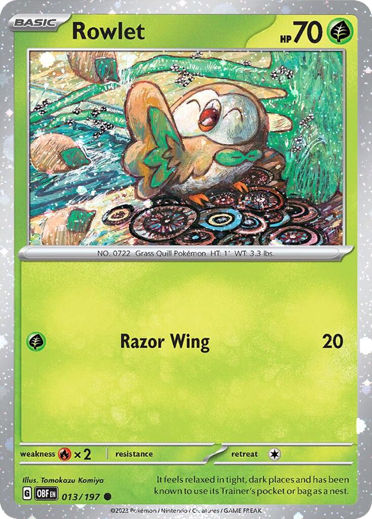 Rowlet (013/197) (Cosmos Holo) [Miscellaneous Cards] | Card Merchant Takapuna