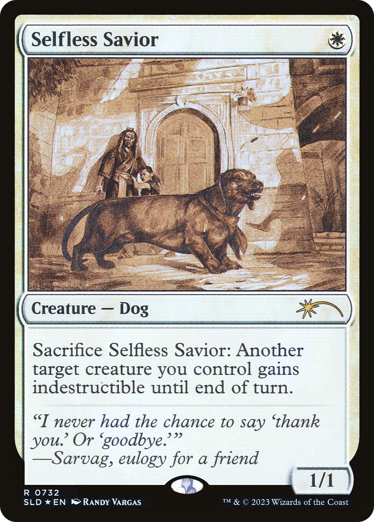 Selfless Savior (Sketch) [Secret Lair Drop Promos] | Card Merchant Takapuna