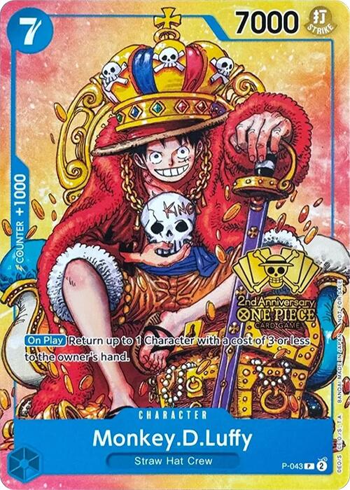 Monkey.D.Luffy (2nd Anniversary Stamped Promo) [One Piece Promotion Cards] | Card Merchant Takapuna