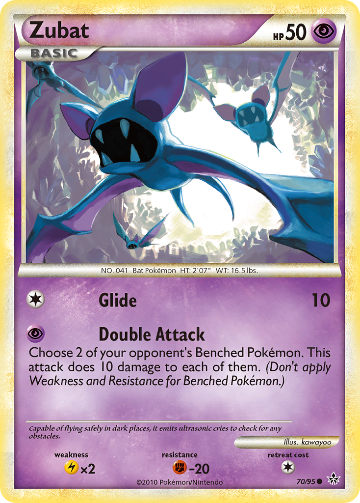 Zubat (70/95) [HeartGold & SoulSilver: Unleashed] | Card Merchant Takapuna