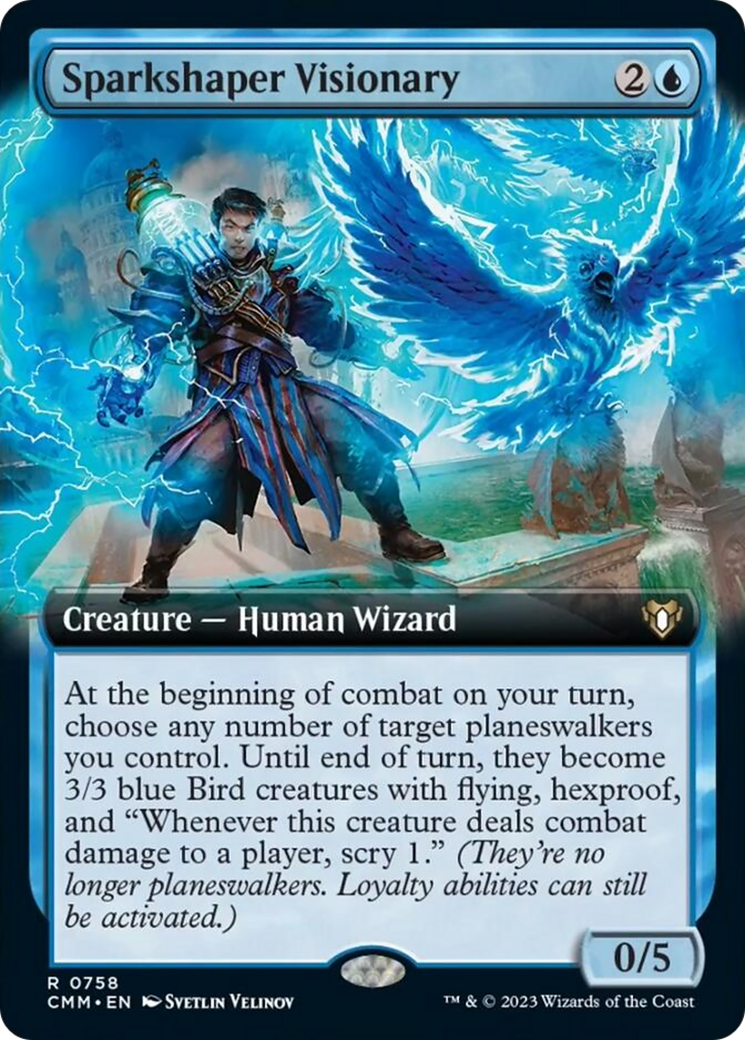 Sparkshaper Visionary (Extended Art) [Commander Masters] | Card Merchant Takapuna