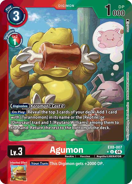 Agumon [EX8-007] - EX8-007 (Limited Foil) [Chain of Liberation] | Card Merchant Takapuna