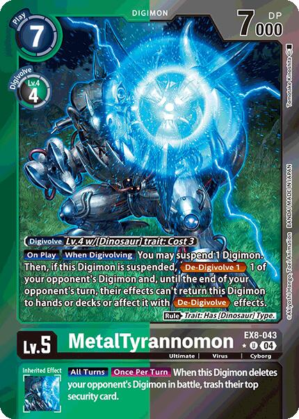 MetalTyrannomon [EX8-043] (Limited Foil) [Chain of Liberation] | Card Merchant Takapuna