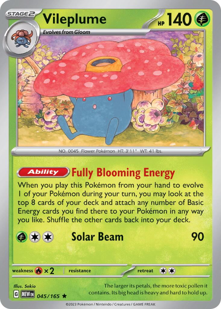 Vileplume (045/165) (Theme Deck Exclusive) [Scarlet & Violet 151] | Card Merchant Takapuna