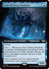 Fear of Sleep Paralysis (Extended Art) [Duskmourn: House of Horror Commander] | Card Merchant Takapuna