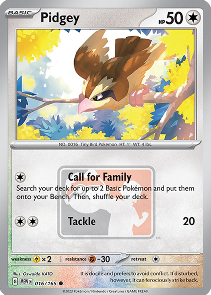 Pidgey (016/165) [League & Championship Cards] | Card Merchant Takapuna