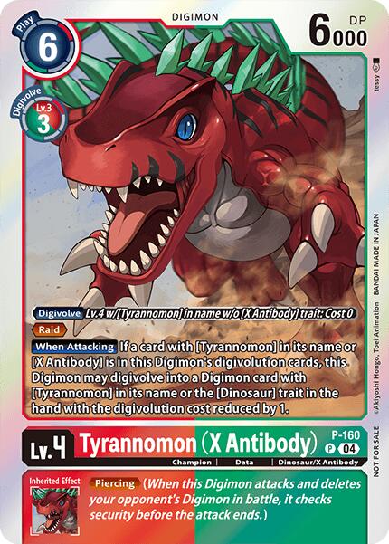 Tyrannomon [P-160] (X Antibody) (-Chain of Liberation- Upgrade Pack [Digimon LIBERATOR] | Card Merchant Takapuna