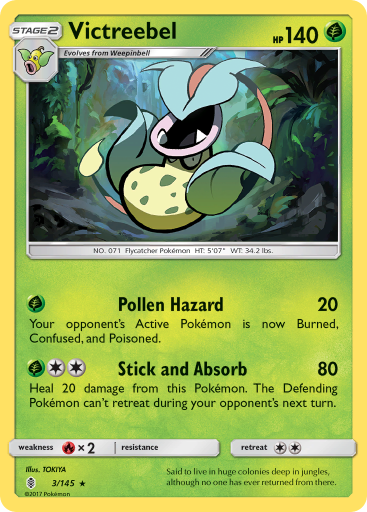 Victreebel (3/145) [Sun & Moon: Guardians Rising] | Card Merchant Takapuna