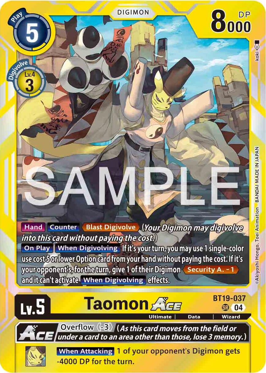 Taomon ACE [BT19-037] [Release Special Booster Ver.2.0] | Card Merchant Takapuna