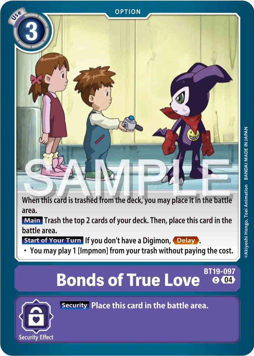 Bonds of True Love [BT19-097] [Release Special Booster Ver.2.0] | Card Merchant Takapuna