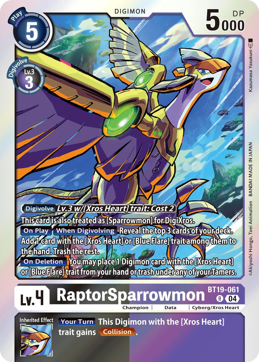 RaptorSparrowmon [BT19-061] [Release Special Booster Ver.2.5] | Card Merchant Takapuna