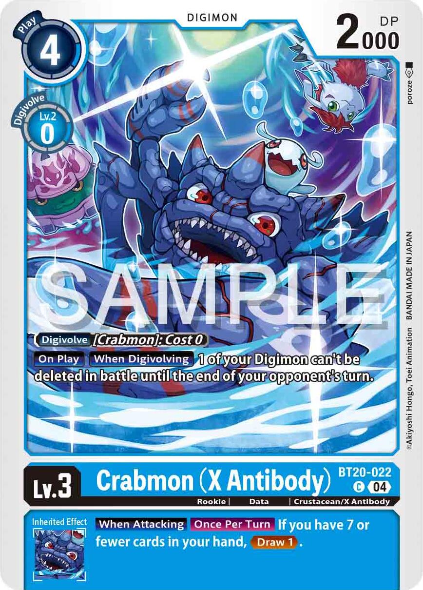 Crabmon [BT20-022] (X Antibody) [Release Special Booster Ver.2.0] | Card Merchant Takapuna