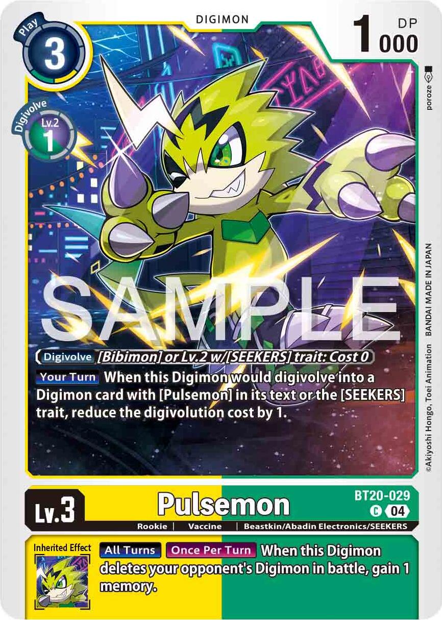 Pulsemon [BT20-029] [Release Special Booster 2.0] | Card Merchant Takapuna