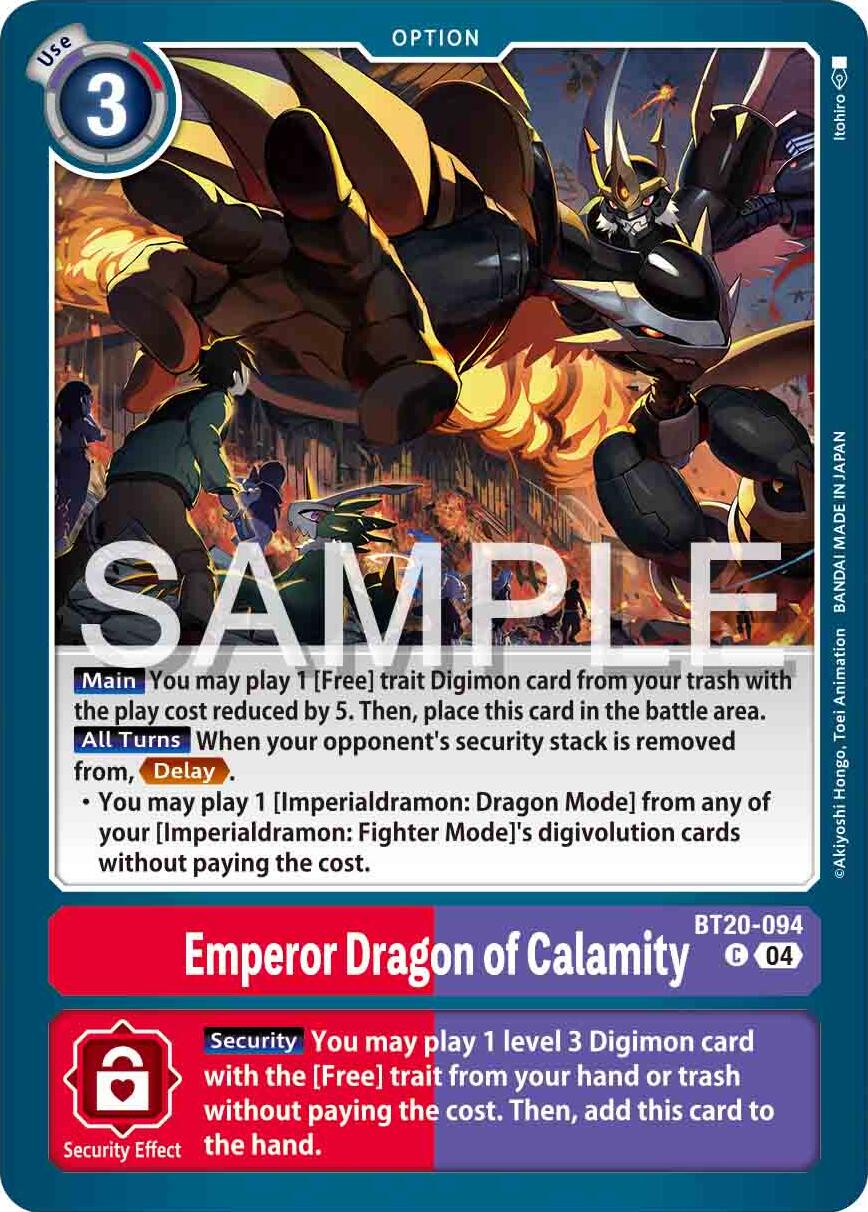 Emperor Dragon of Calamity [BT20-094] [Release Special Booster Ver.2.0] | Card Merchant Takapuna