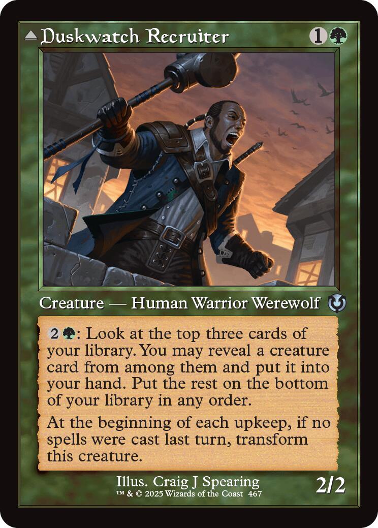 Duskwatch Recruiter // Krallenhorde Howler (Retro Frame) [Innistrad Remastered] | Card Merchant Takapuna