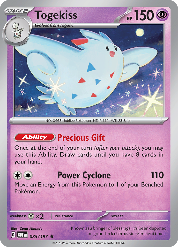 Togekiss (085/197) [Scarlet & Violet: Obsidian Flames] | Card Merchant Takapuna