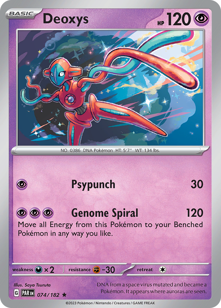 Deoxys (074/182) [Scarlet & Violet: Paradox Rift] | Card Merchant Takapuna