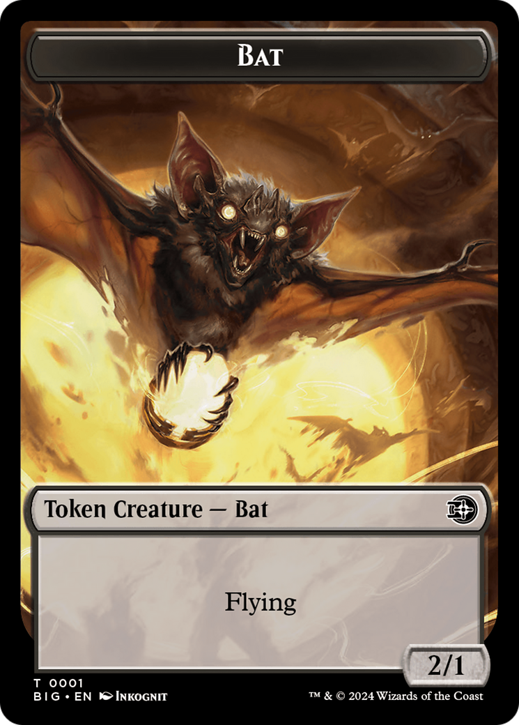 Bat Token [Outlaws of Thunder Junction: The Big Score Tokens] | Card Merchant Takapuna