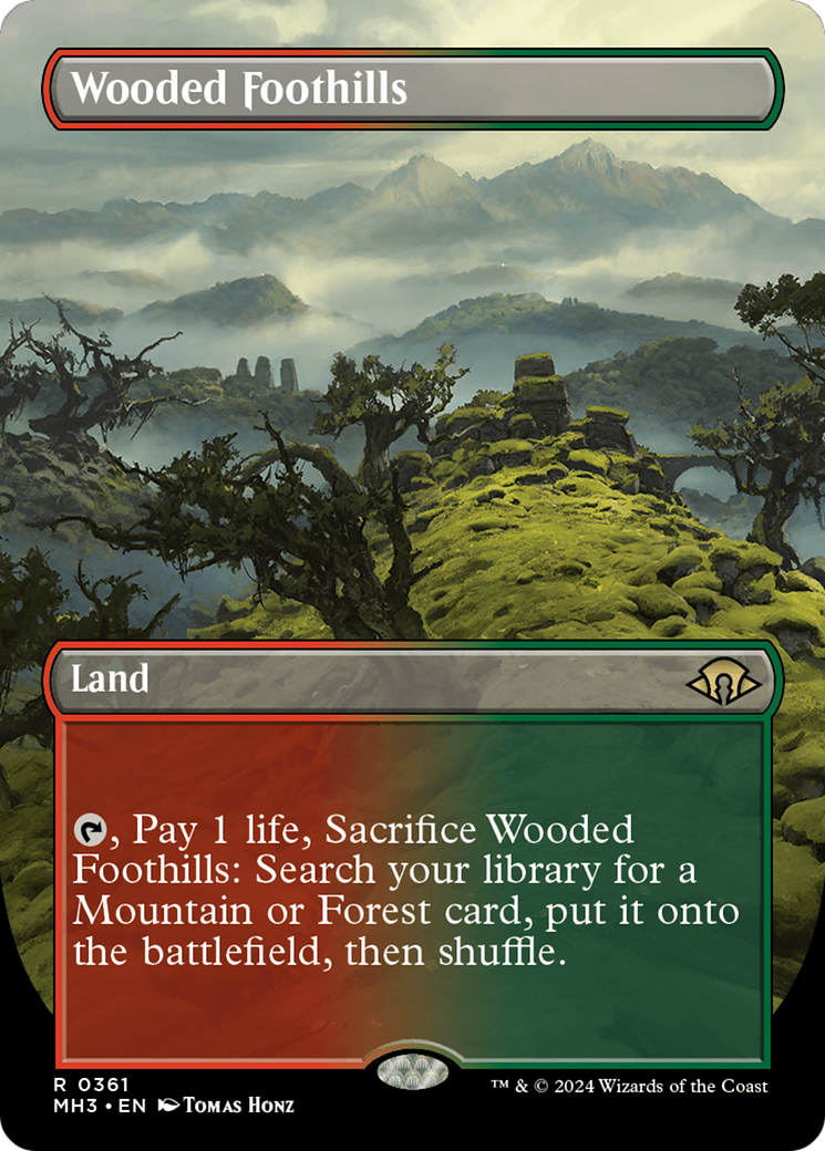 Wooded Foothills (Borderless) [Modern Horizons 3] | Card Merchant Takapuna